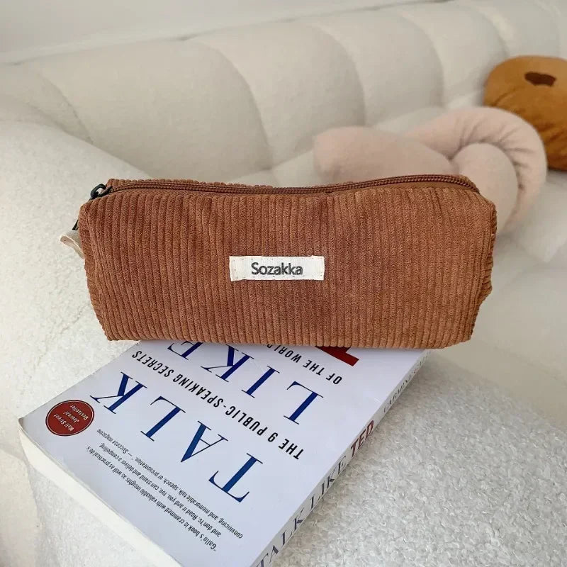 Trousse de Toilette en Velours Côtelé