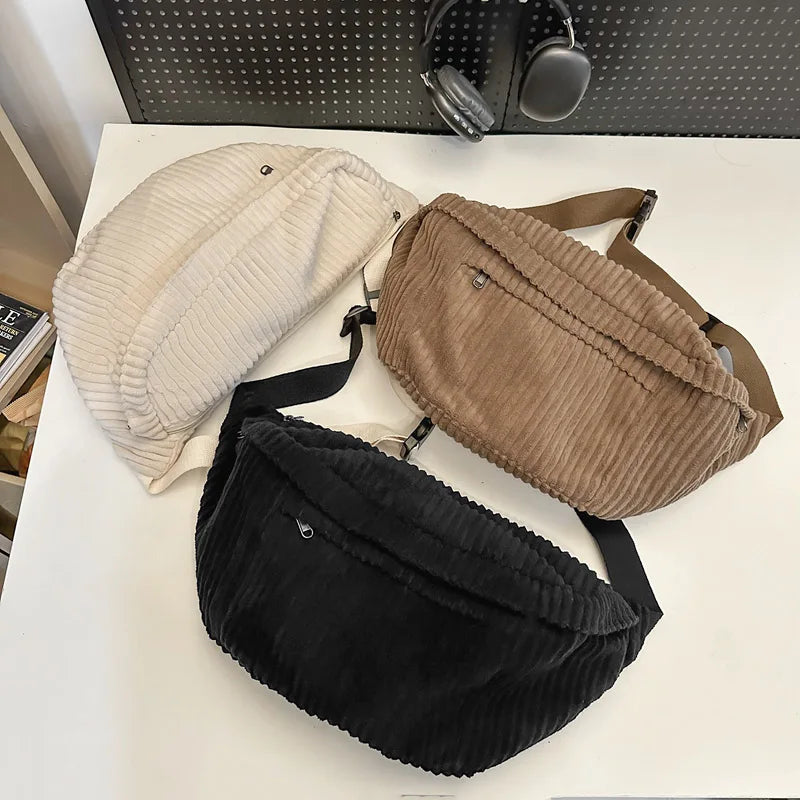Grand Sac Banane velours côtelé