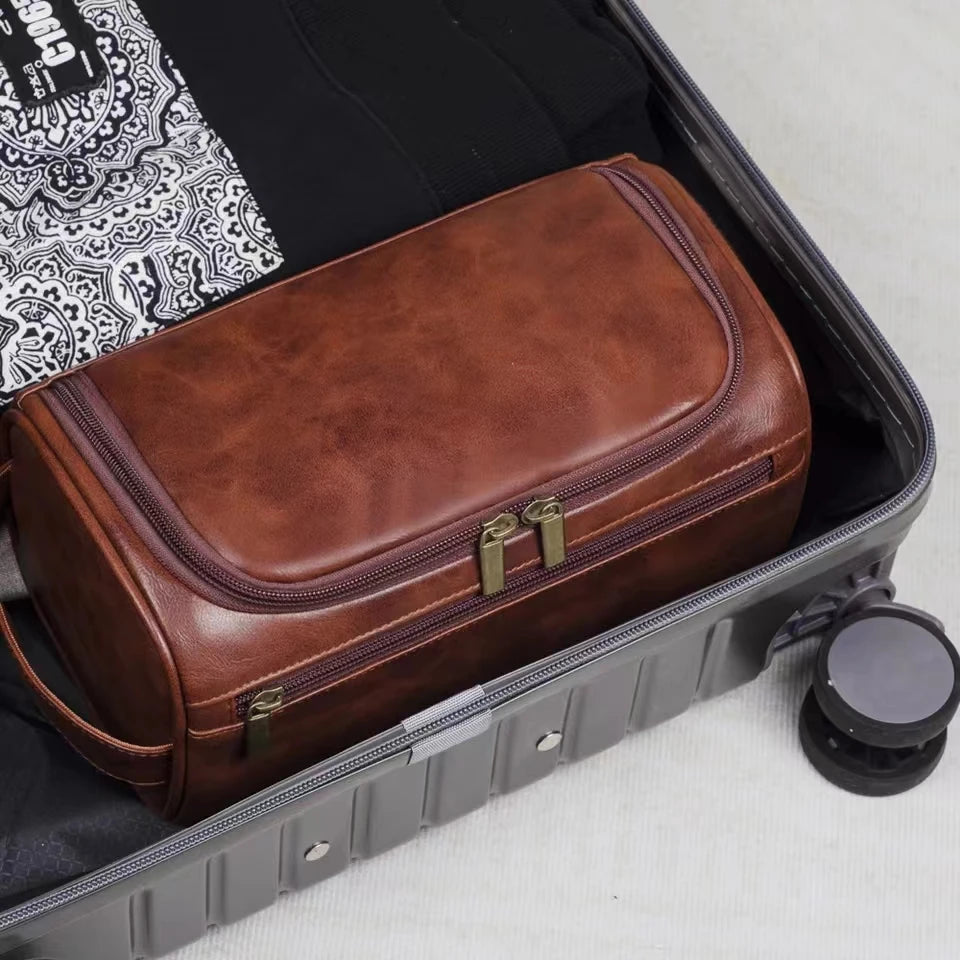 Trousse de Toilette pour Homme en Cuir