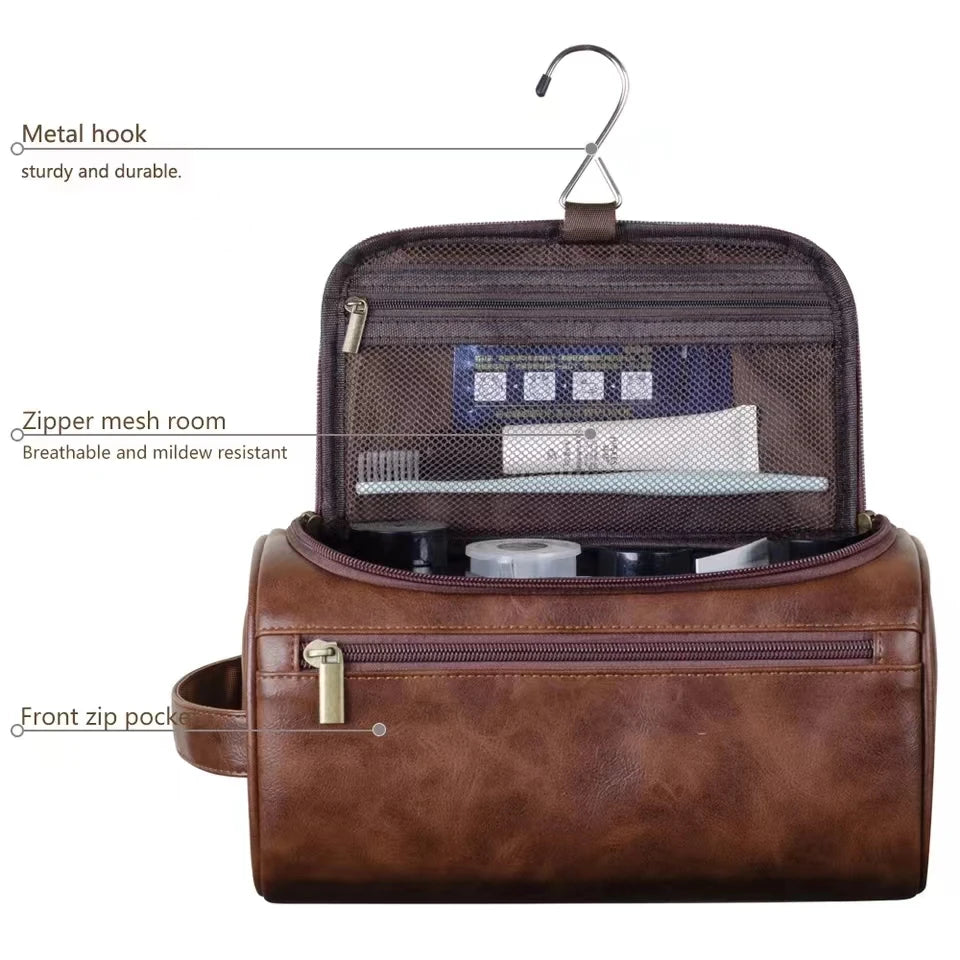 Trousse de Toilette pour Homme en Cuir