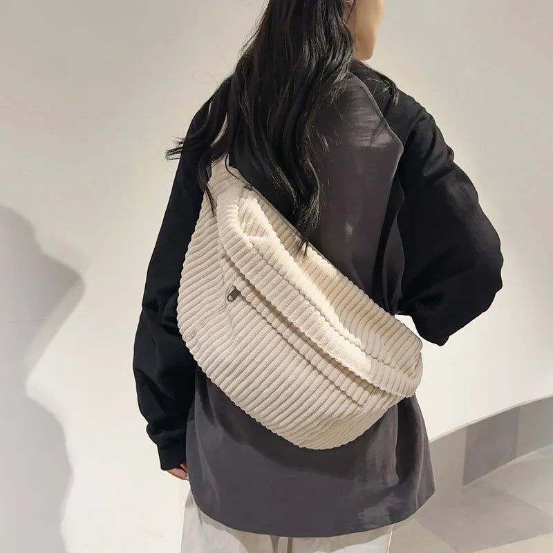 Grand Sac Banane velours côtelé