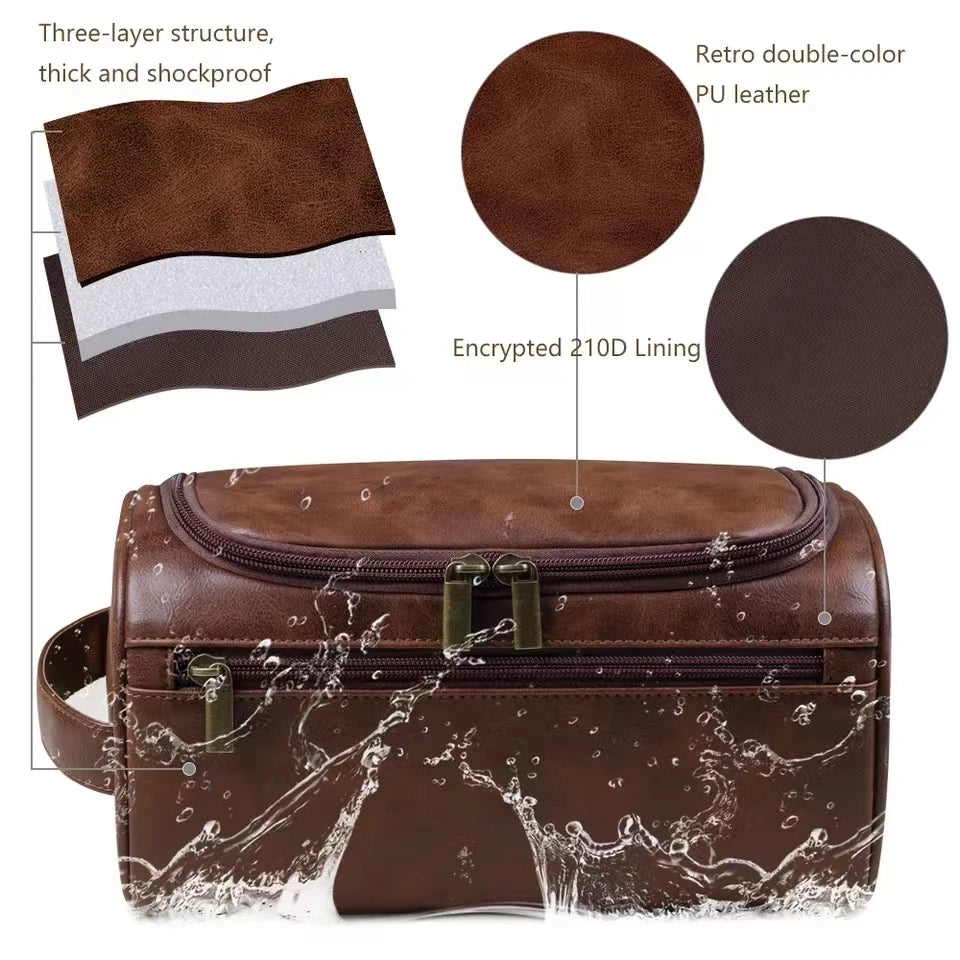 Trousse de Toilette pour Homme en Cuir