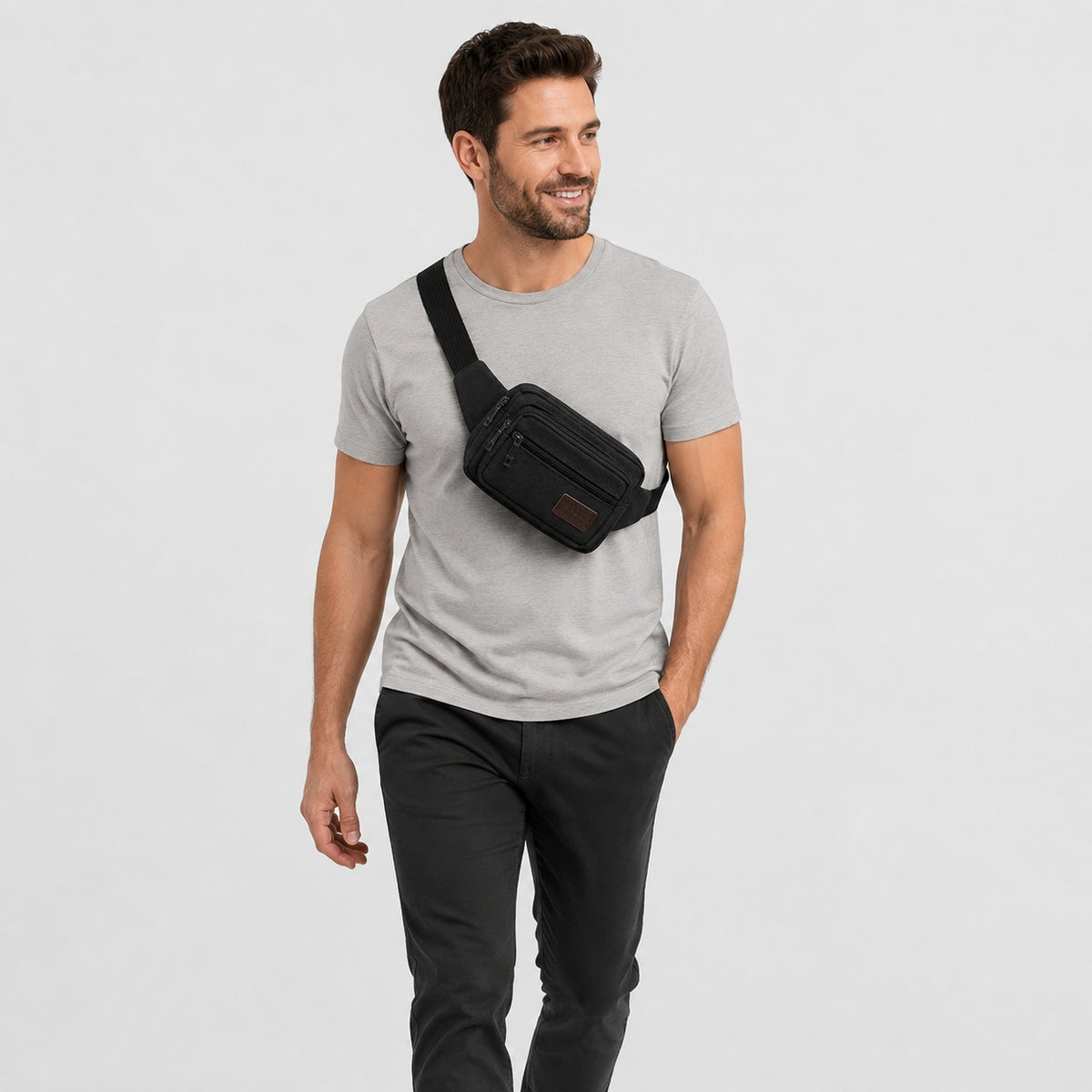 Sac Banane Homme en Toile