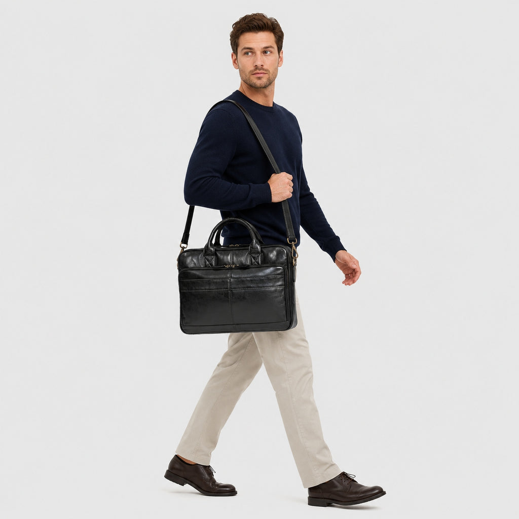 Sacoche Ordinateur en Cuir Homme