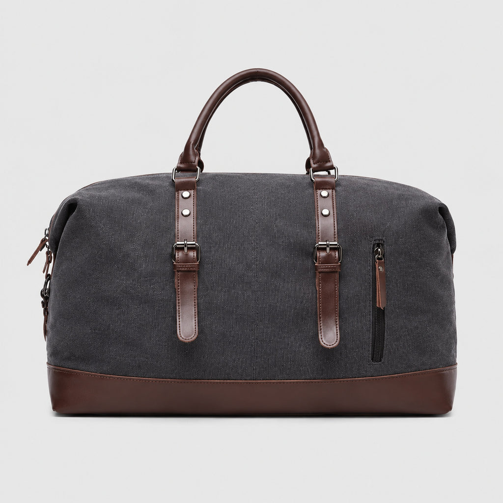 Sac de Voyage Canvas en Toile et Cuir véritable