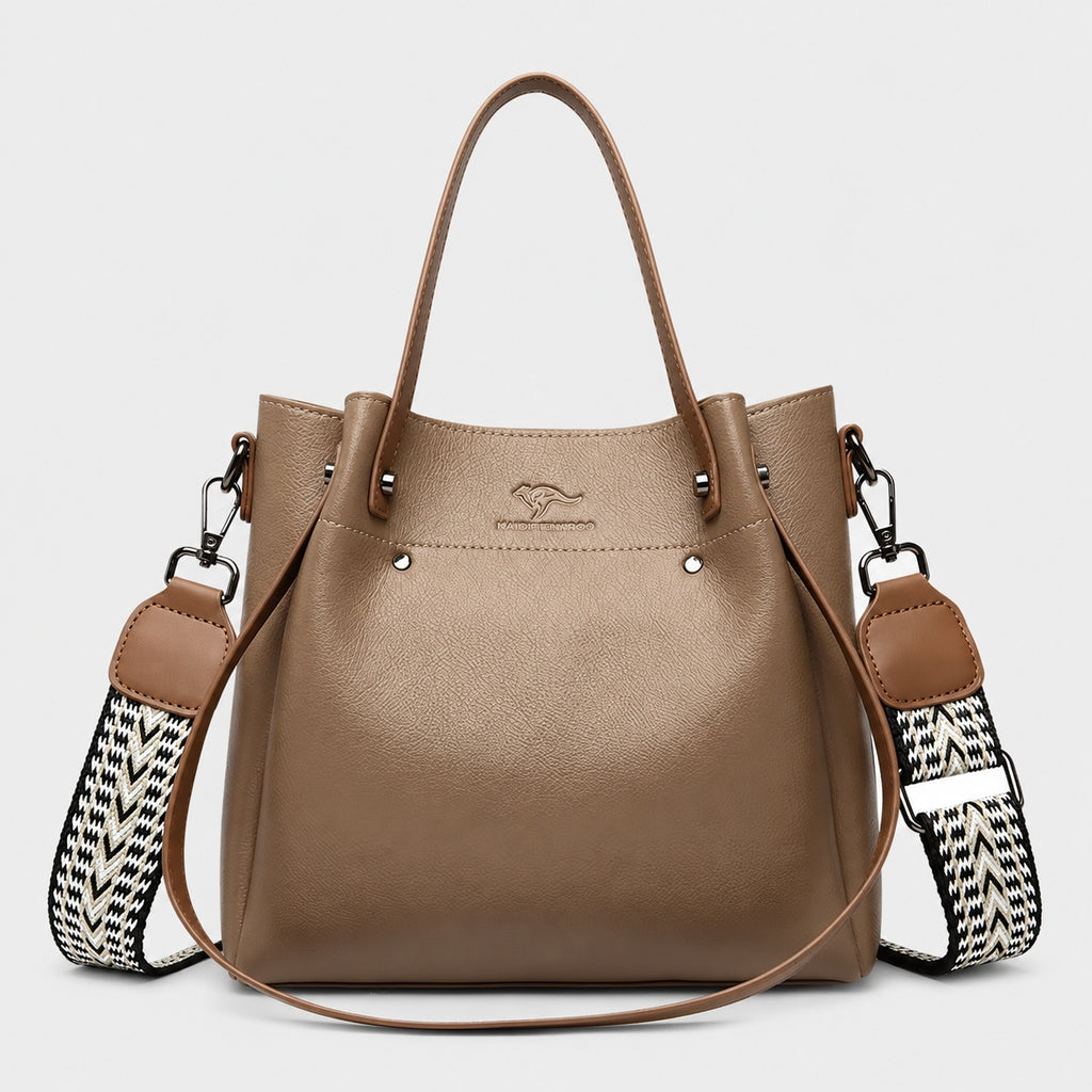 Sac à Main Seau Double Porté Bandoulière