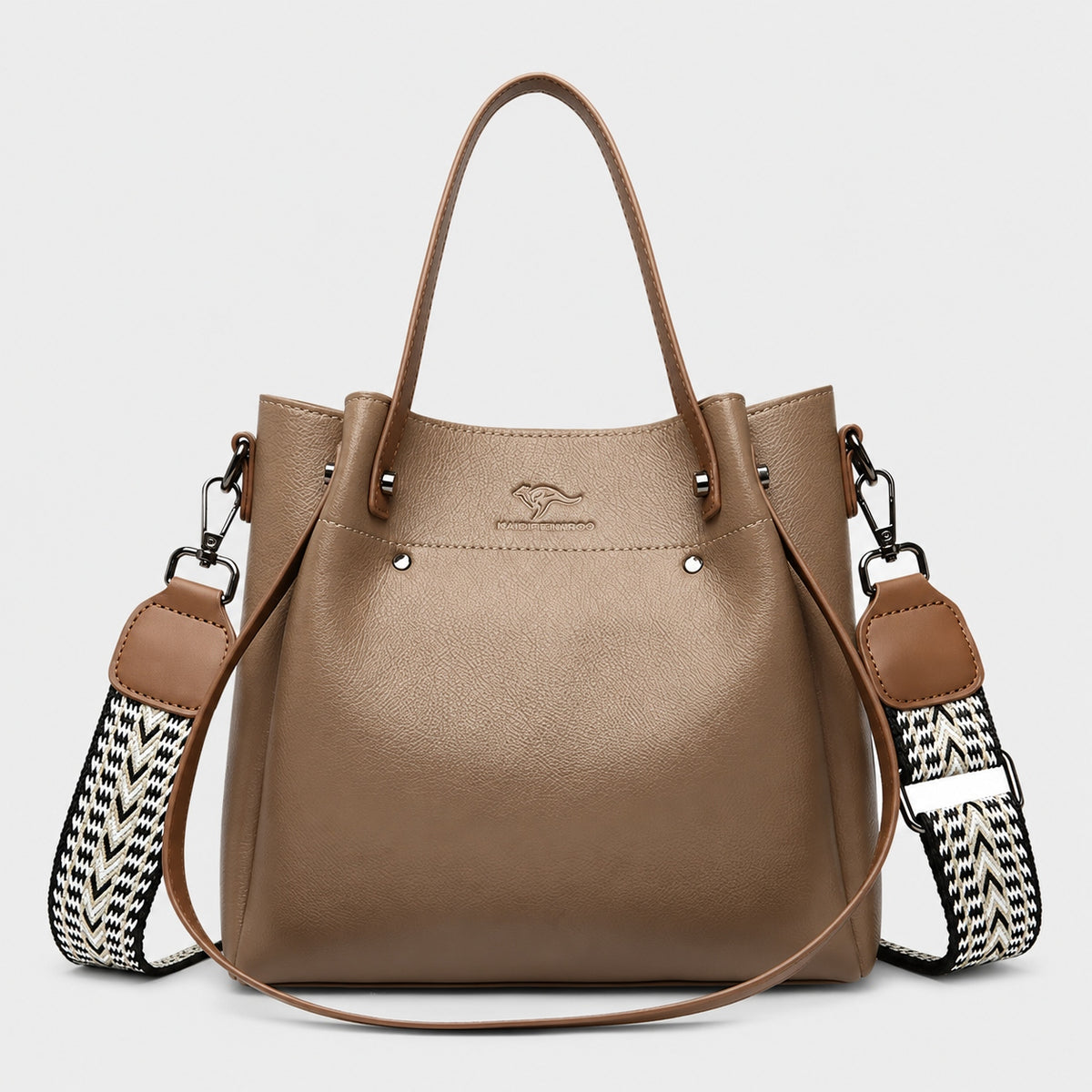 Sac à Main Seau Double Porté Bandoulière