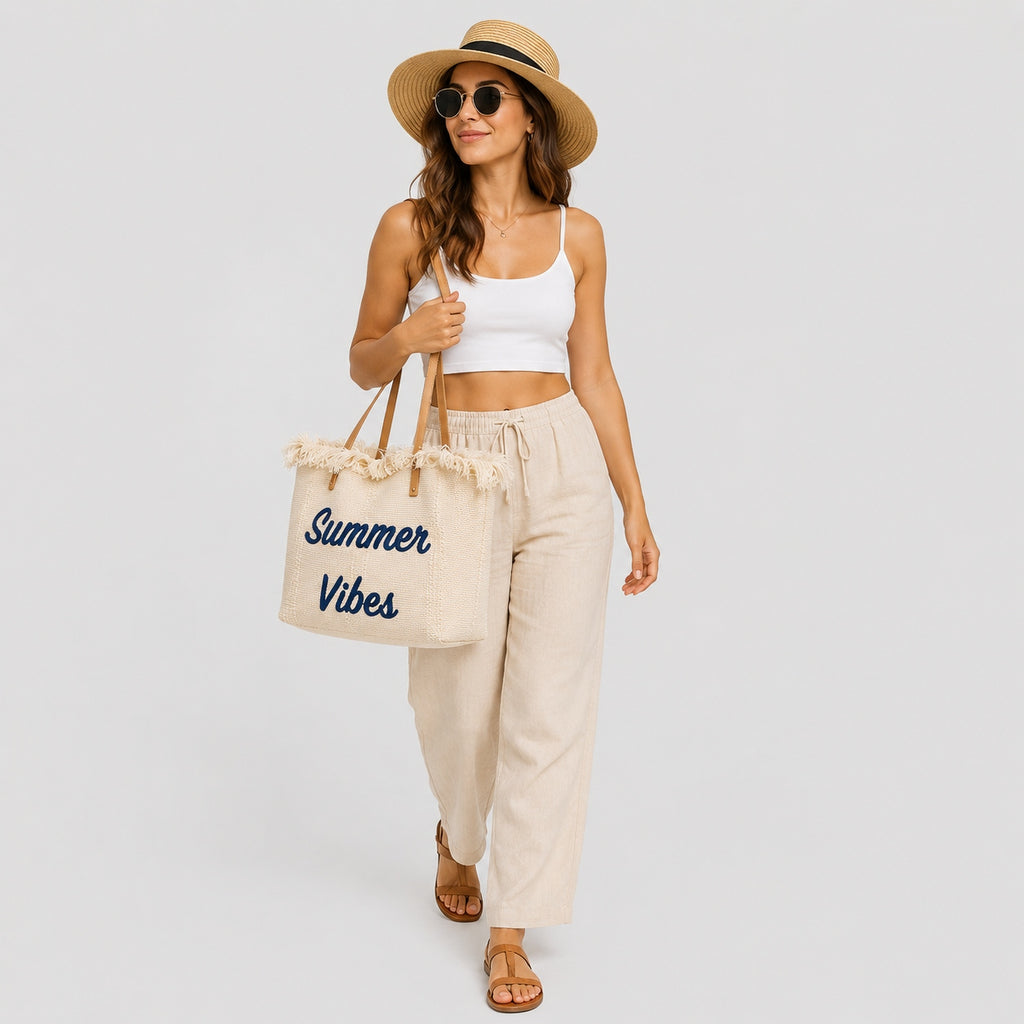 Tote Bag de plage en Toile Femme