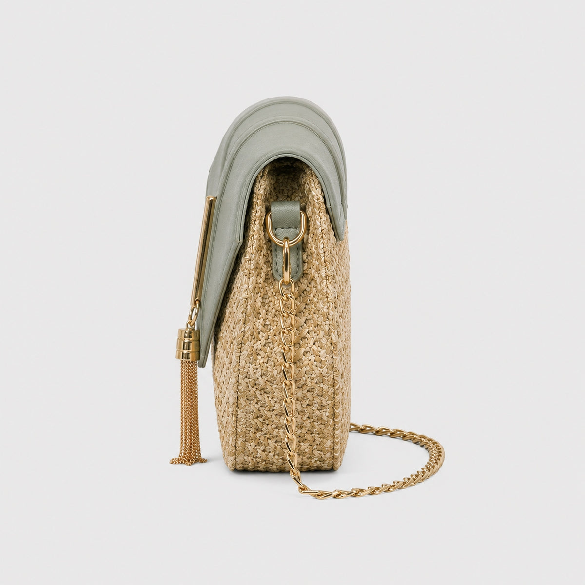 Sac à Bandoulière Hexagonale en Paille