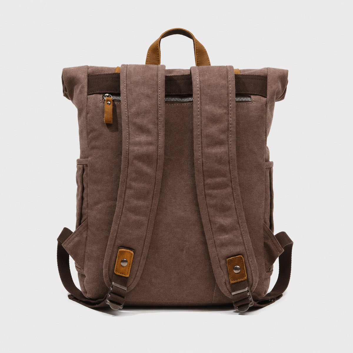 Sac à Dos Vintage en Toile et Cuir