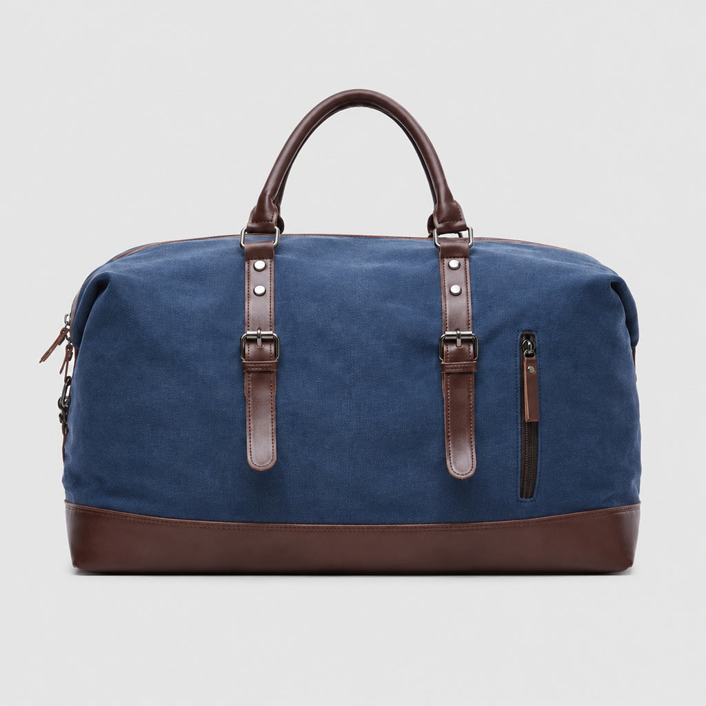 Sac de Voyage Canvas en Toile et Cuir véritable