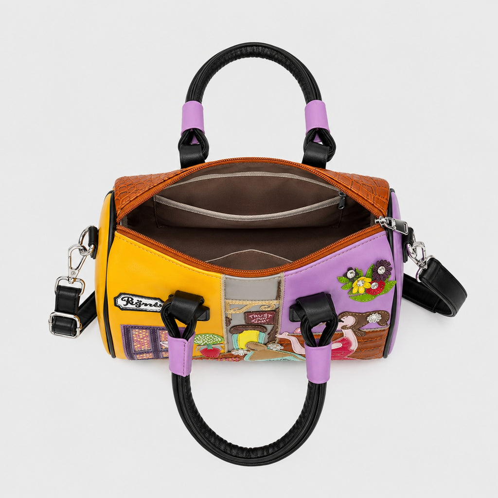 Sac à Main en Cuir Brodé