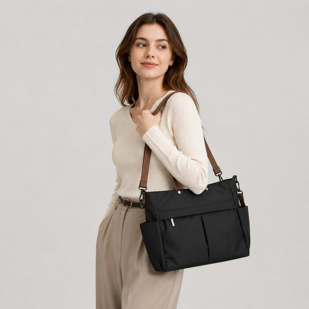 Sac Cabas de Cours Multipoches avec Bandoulière