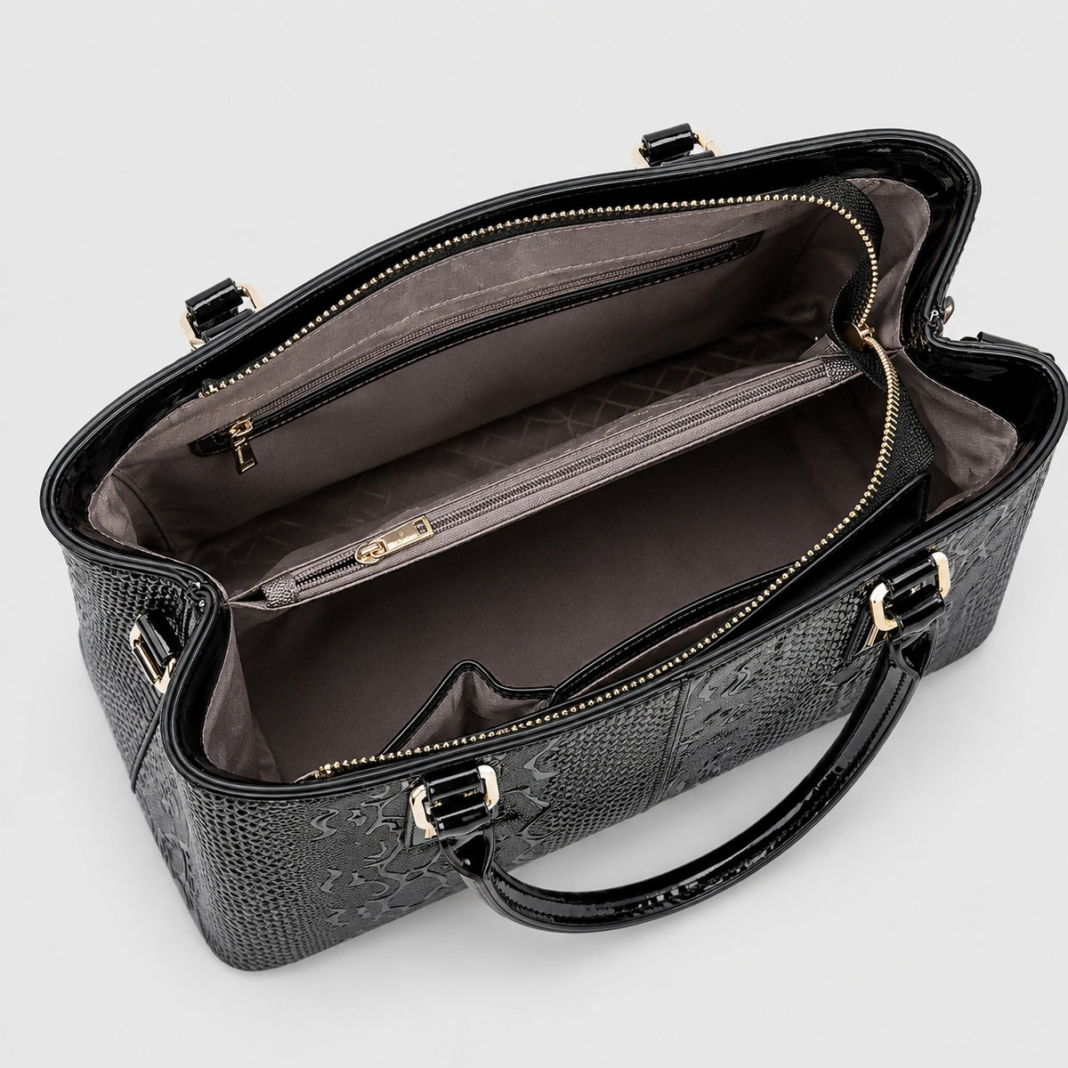 Sac à Main Bandoulière Femme effet Croco