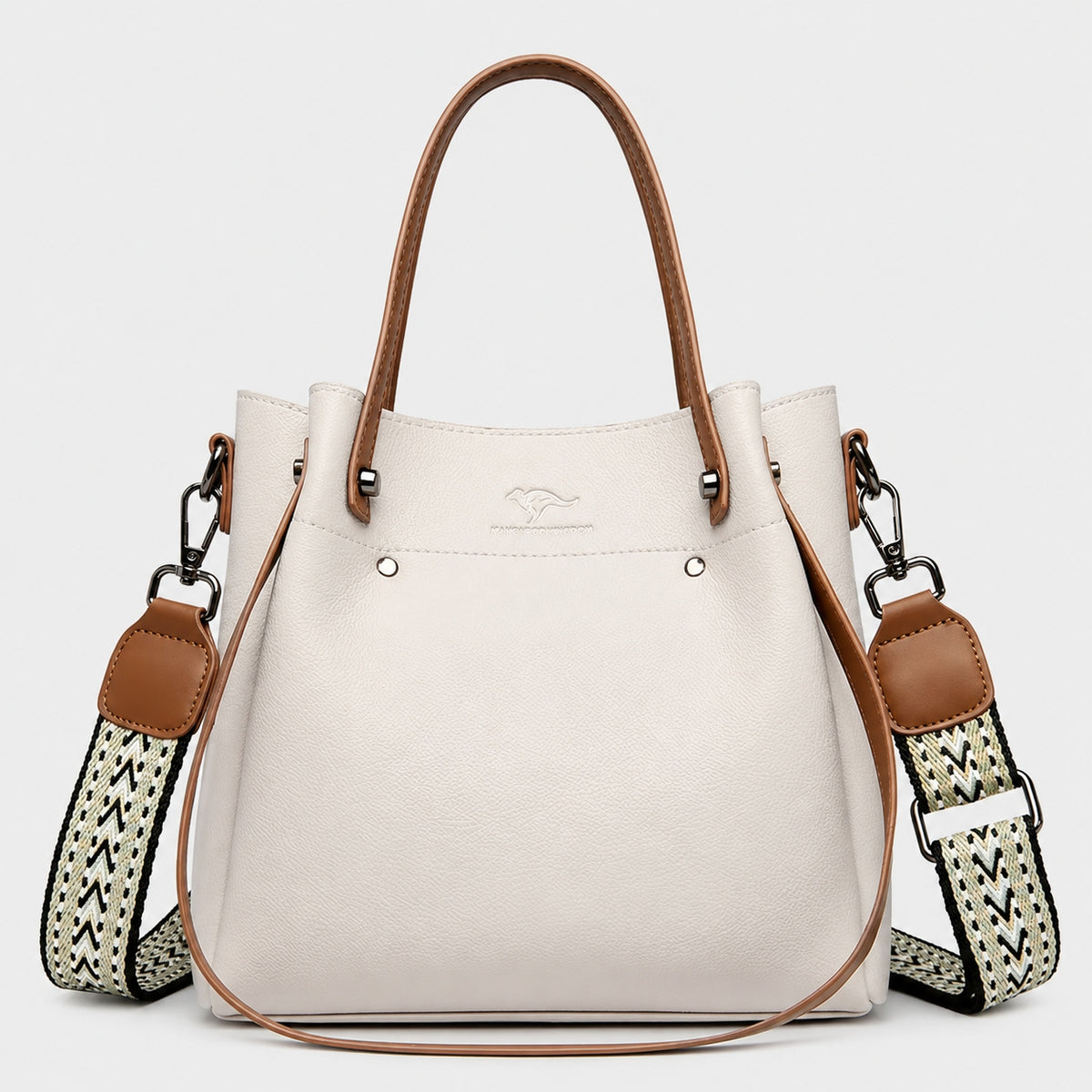 Sac à Main Seau Double Porté Bandoulière