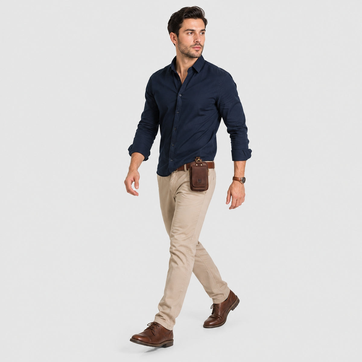 Sacoche Ceinture Homme Cuir
