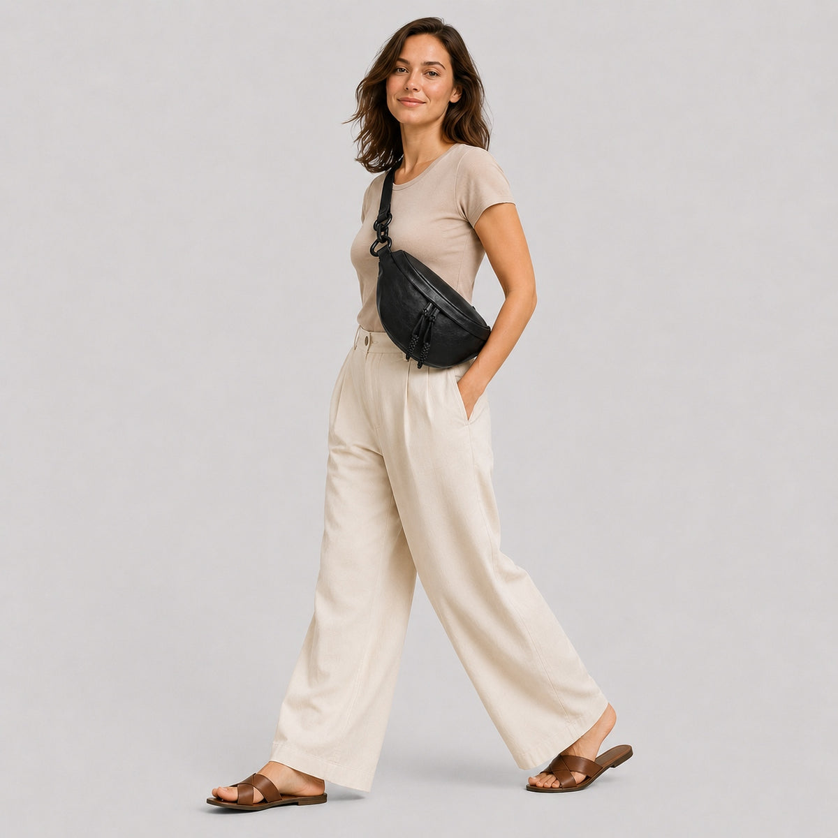 Sac Banane Cuir Femme