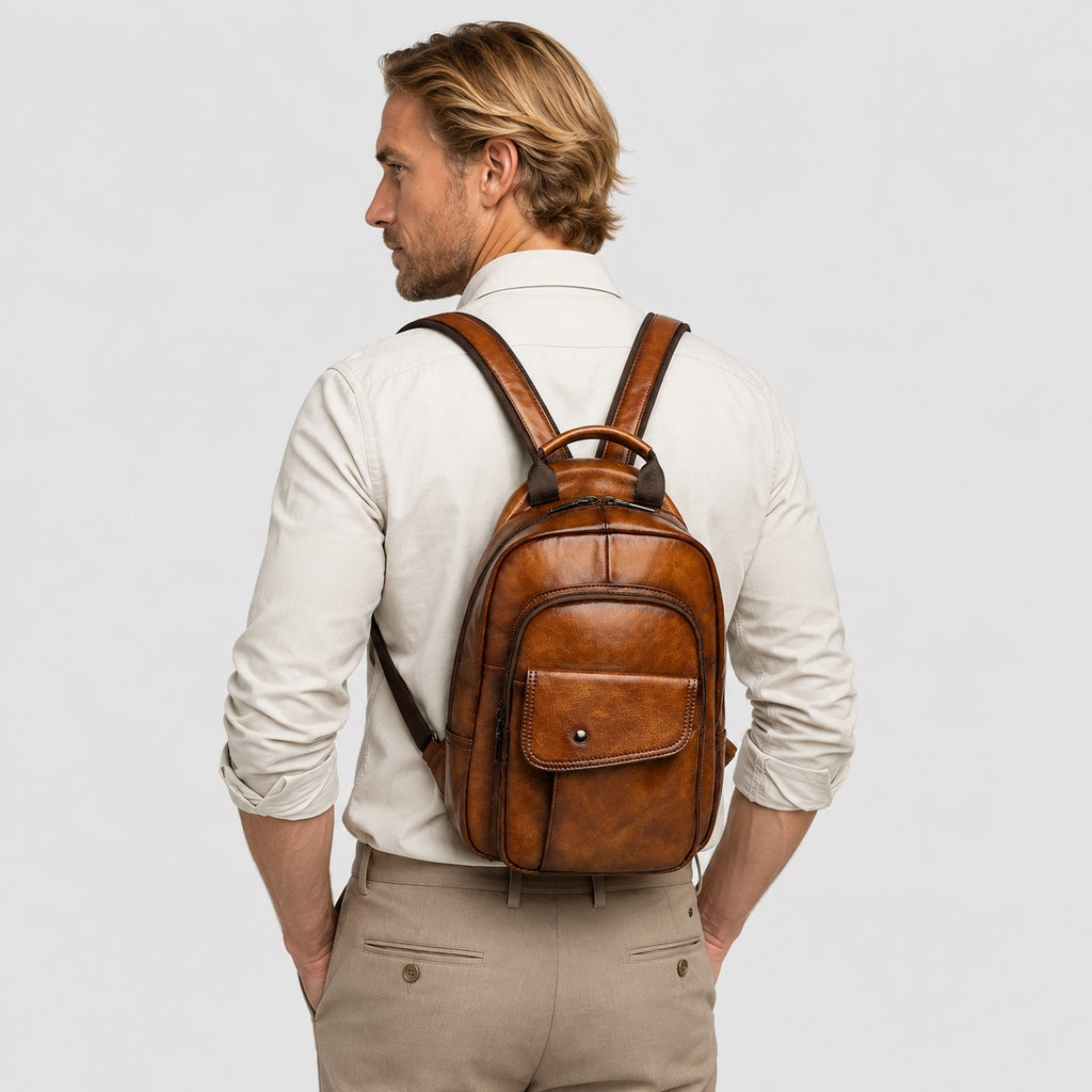Petit Sac à Dos homme en Cuir