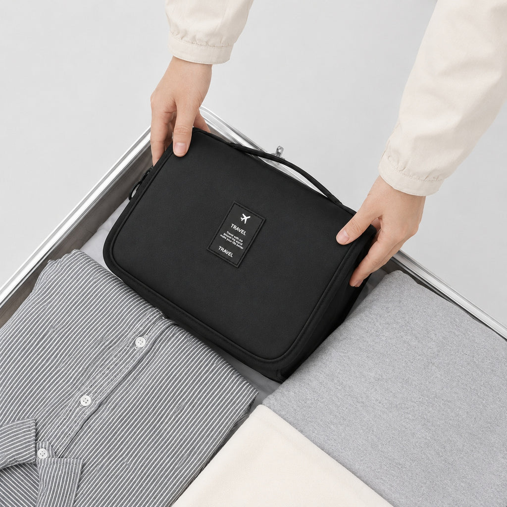 Trousse de Toilette Pliable à Suspendre