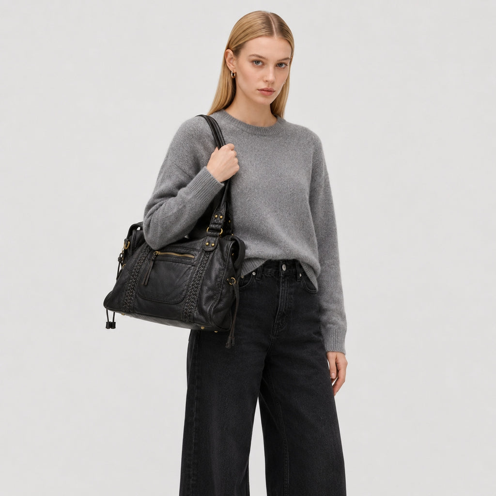 Sac à Main de Cours - Cuir Vintage