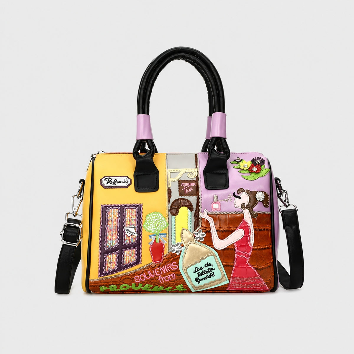 Sac à Main en Cuir Brodé