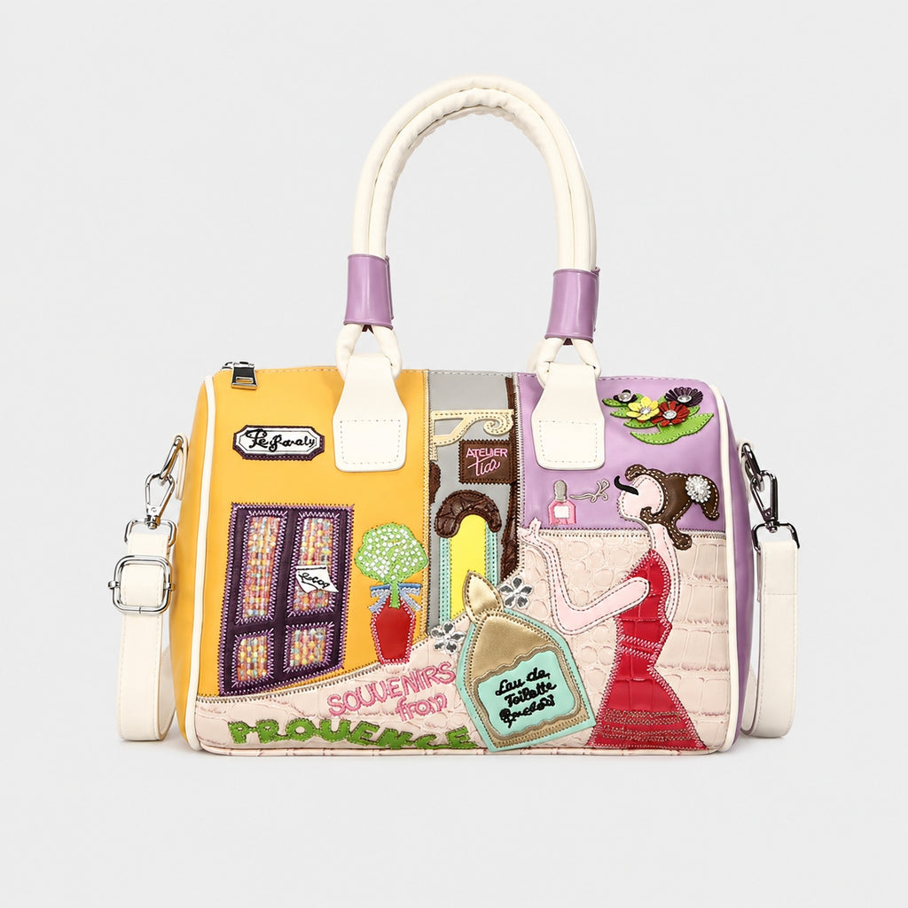 Sac à Main en Cuir Brodé