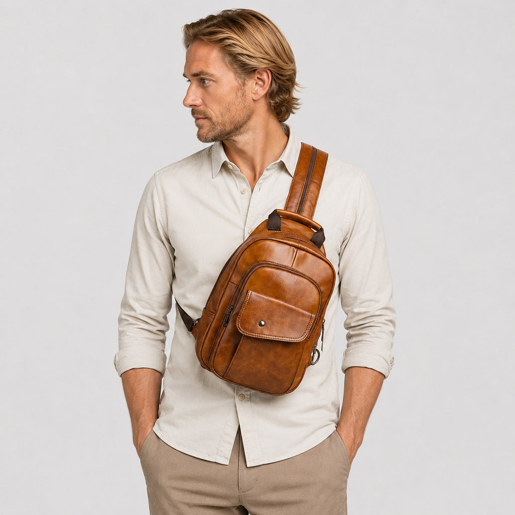 Petit Sac à Dos homme en Cuir