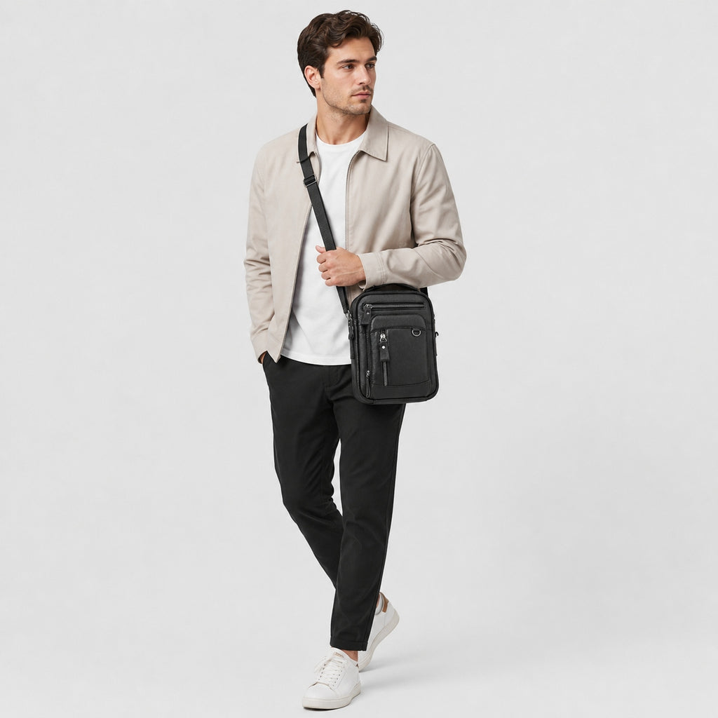 Sacoche Bandoulière Cuir Homme