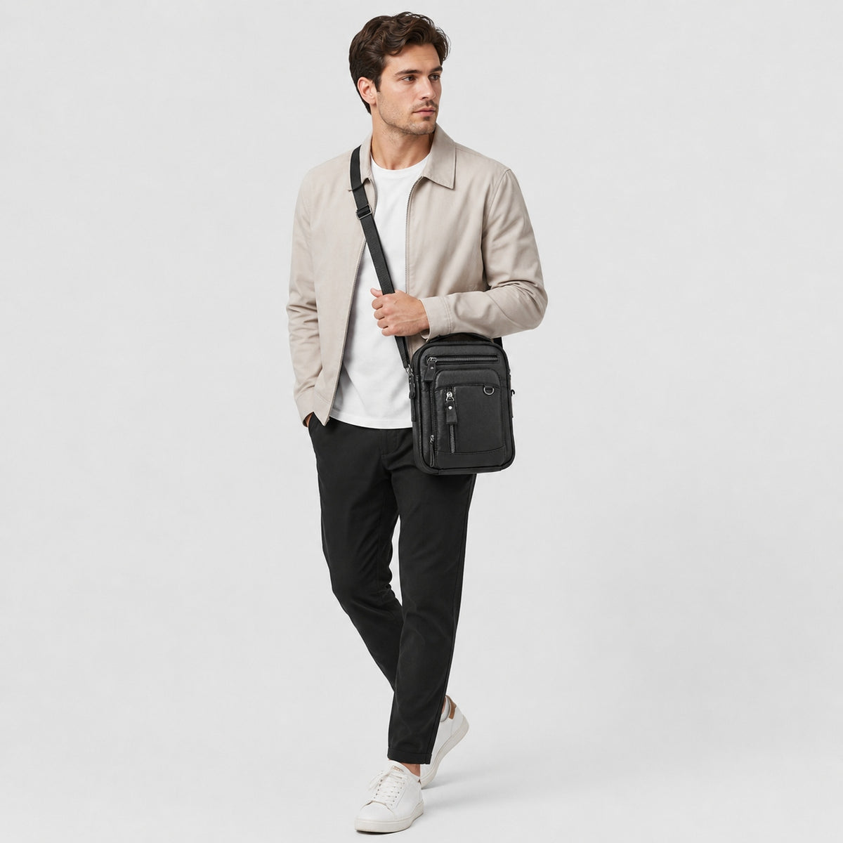 Sacoche Bandoulière Cuir Homme