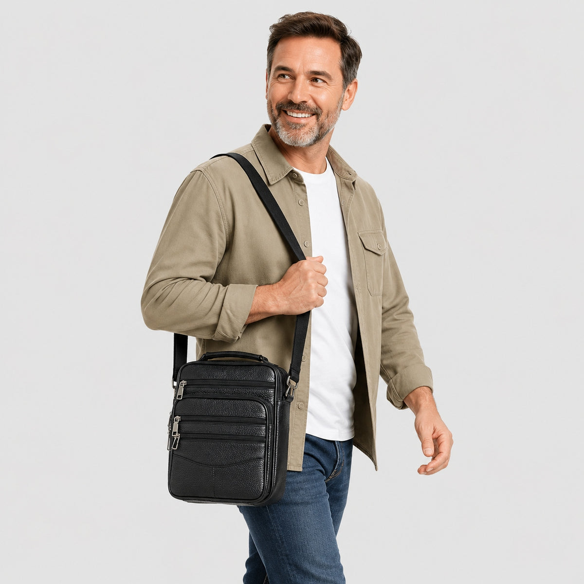 Sac Bandoulière en Cuir Homme