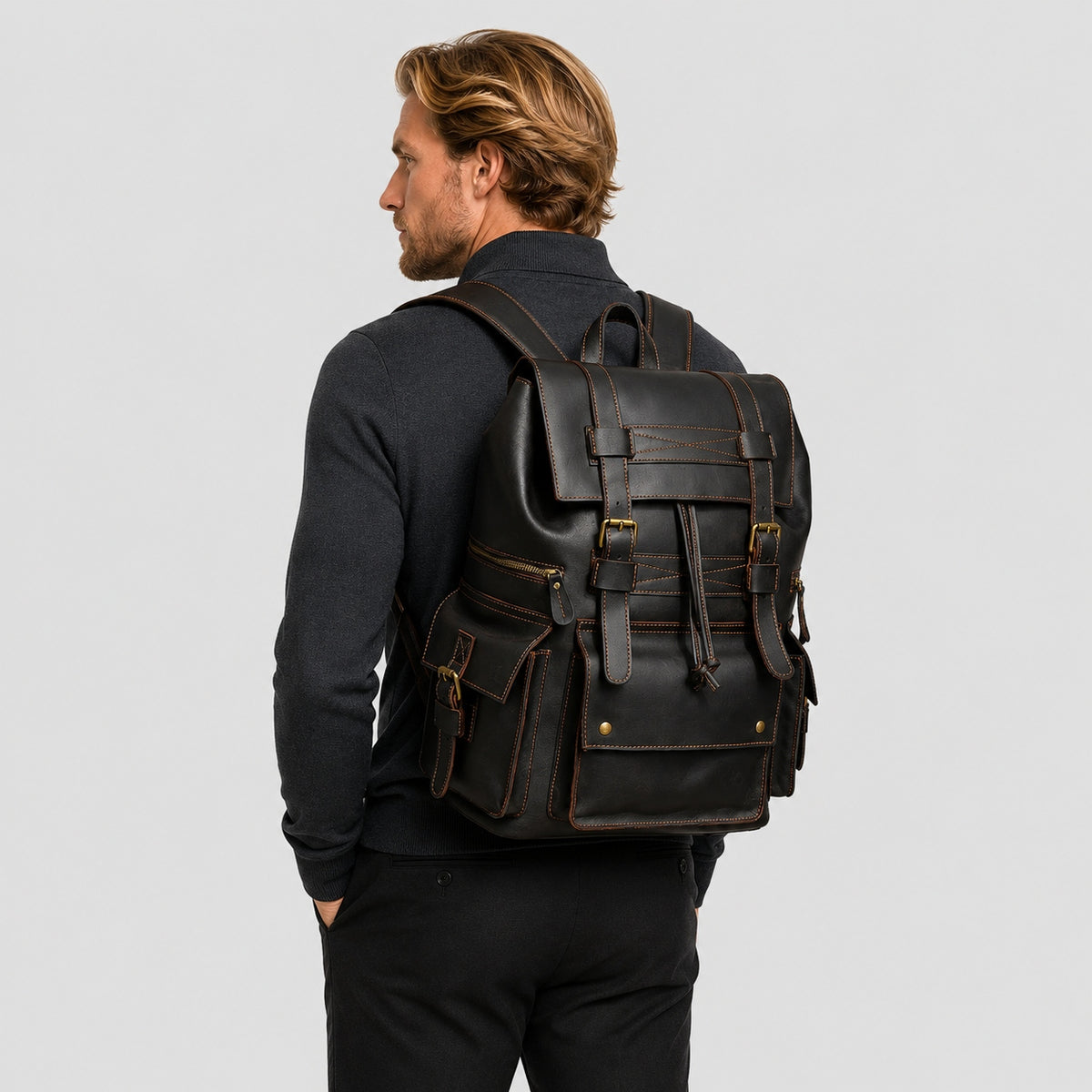 Sac à Dos en Cuir Vintage