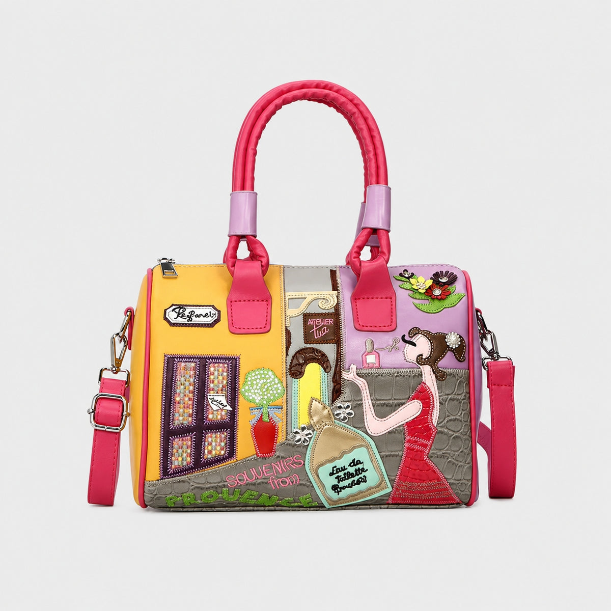 Sac à Main en Cuir Brodé
