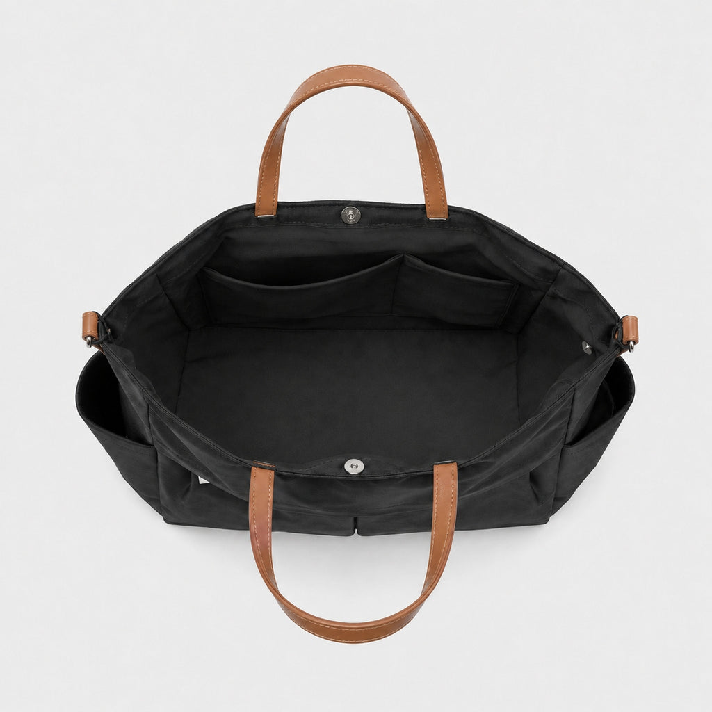 Sac Cabas de Cours Multipoches avec Bandoulière