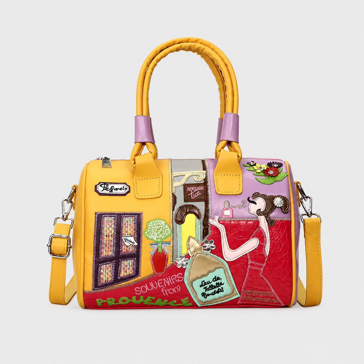 Sac à Main en Cuir Brodé