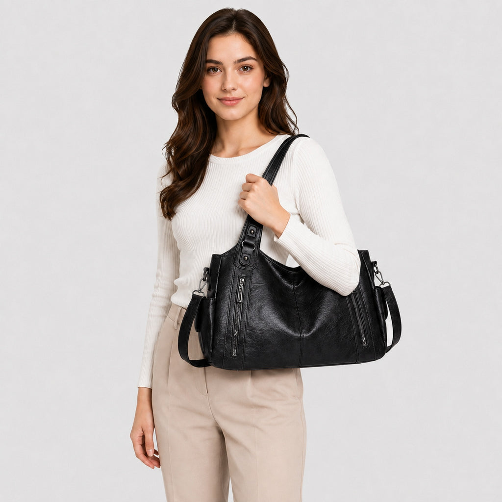 Sac à Main de Cours Spacieux à Zip