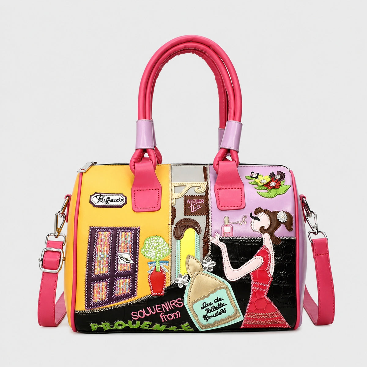 Sac à Main en Cuir Brodé
