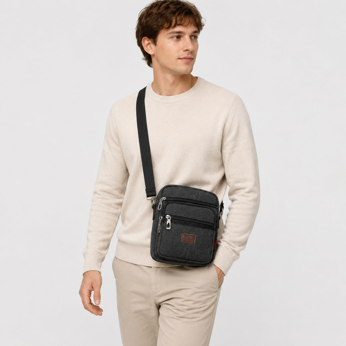 Sac Bandoulière Homme Toile