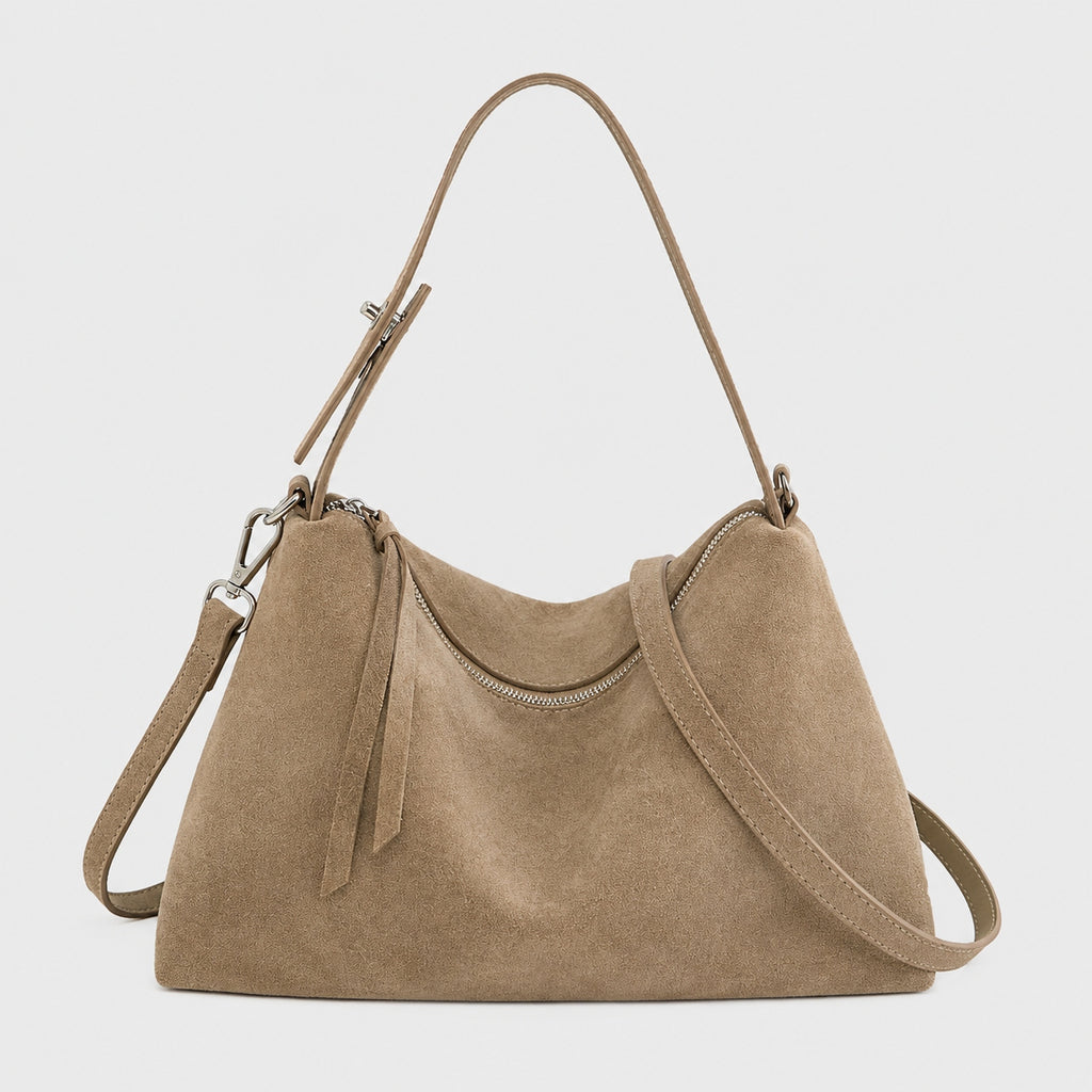 Sac à Main Bandoulière en Daim Véritable