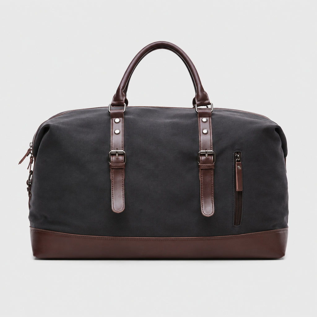 Sac de Voyage Canvas en Toile et Cuir véritable