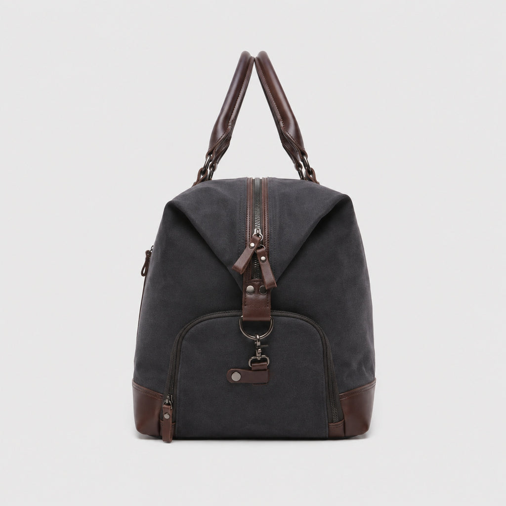 Sac de Voyage Canvas en Toile et Cuir véritable
