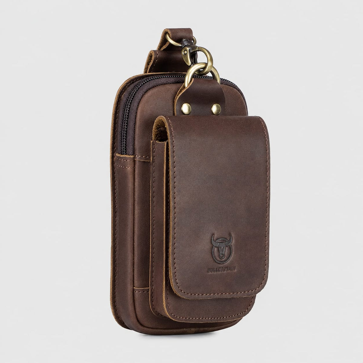Saconoo Sacoche Ceinture Homme Cuir