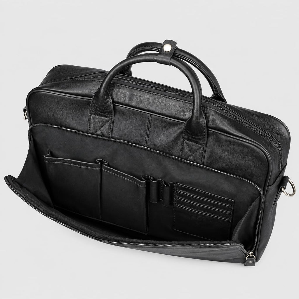 Saconoo Sacoche Ordinateur en Cuir Homme