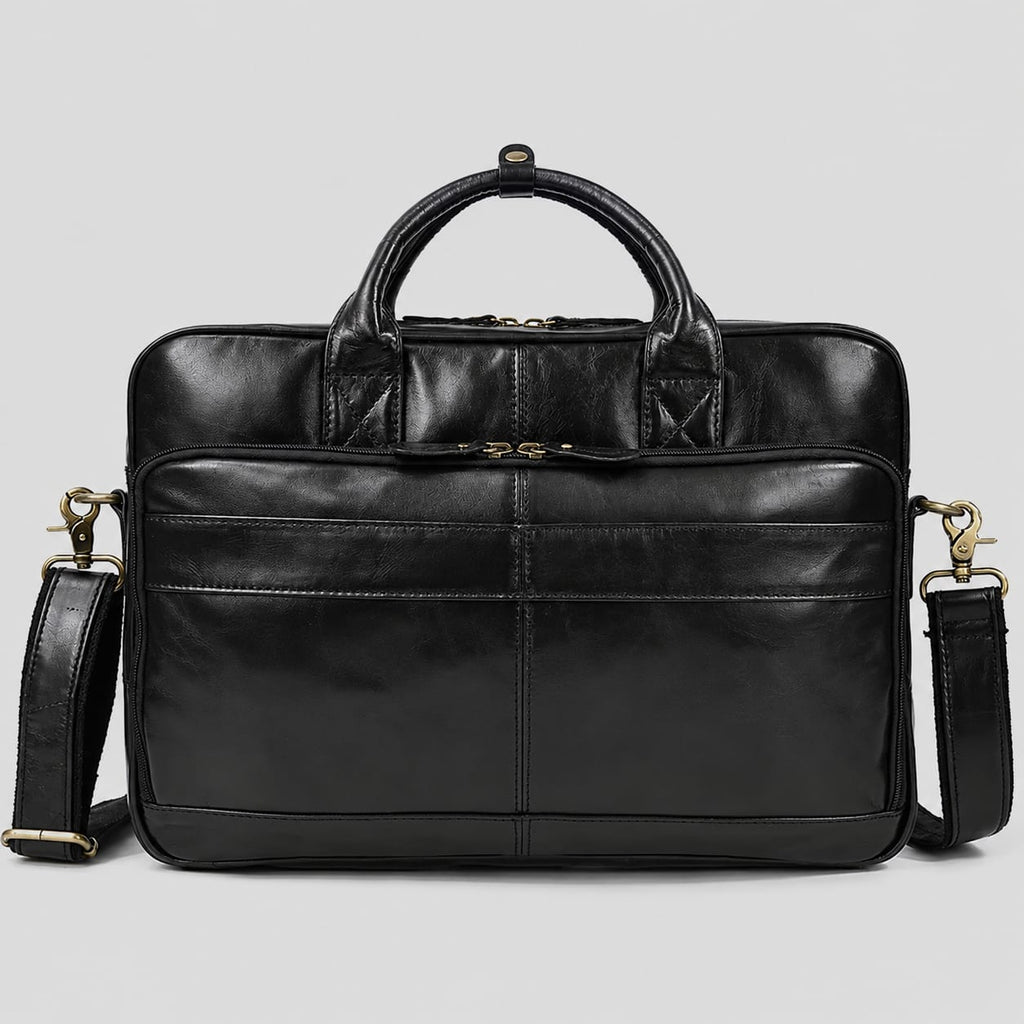 Saconoo Sacoche Ordinateur en Cuir Homme