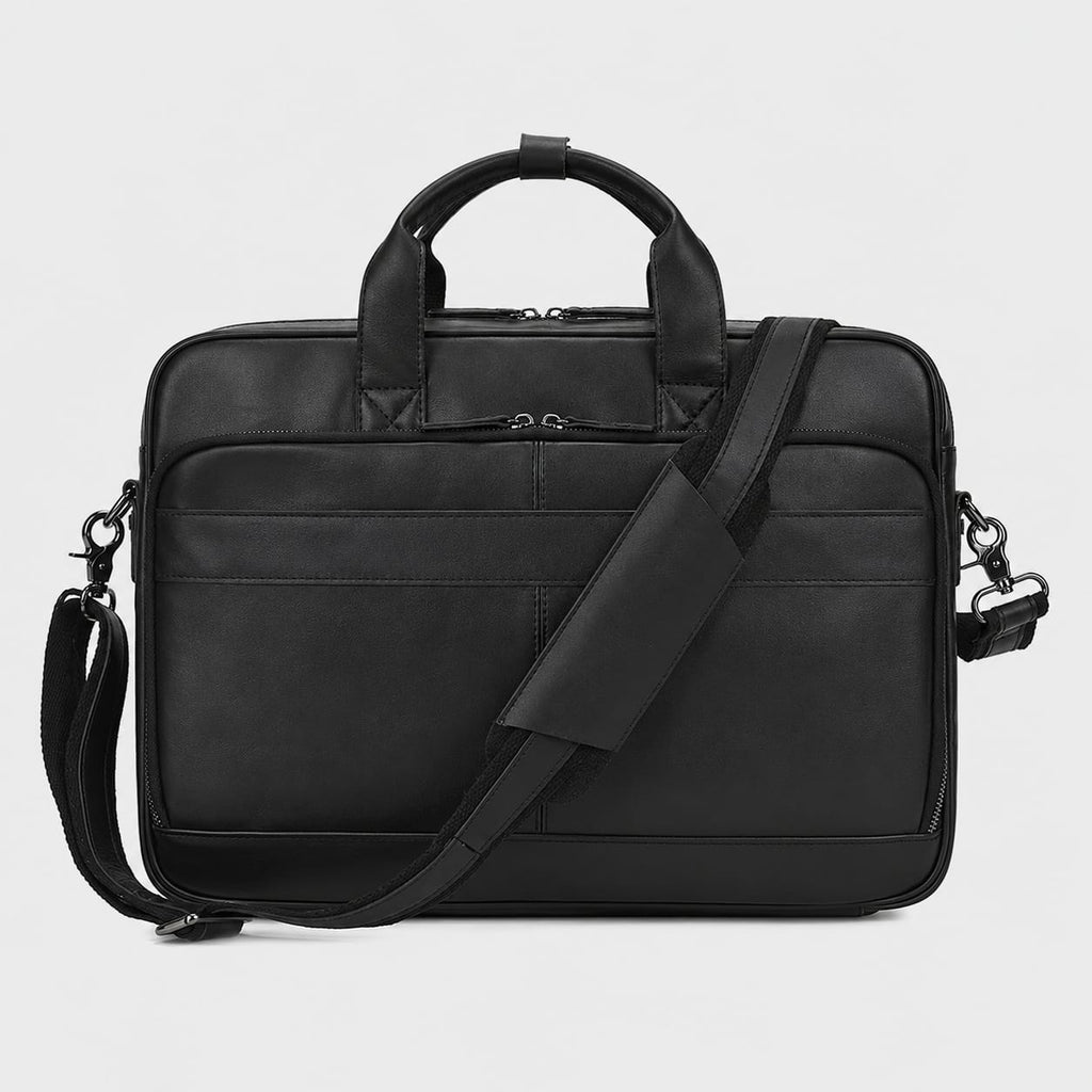 Saconoo Sacoche Ordinateur en Cuir Homme